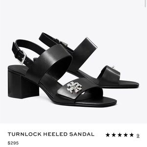 Tory Burch Black Turnlock Sandals